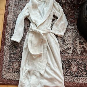 Eberjey Renew Plush Long Cozy White Bathrobe